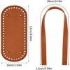 Novocloud 3 Pcs PU Leather Bag Bases with 6 Pcs