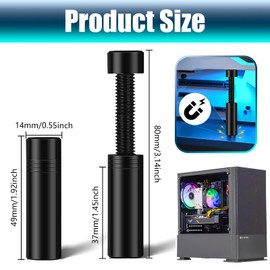 GPU Stand, GPU Support Bracket with Magnet and Rubber Pad, GPU Bracket Brace for Preventing The Graphics Card from Drooping (Black)