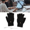 USB Heated Gloves Full Half Fold Back Warm Heated Winter
