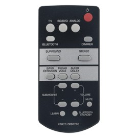 VINABTY FSR73 ZP80760 Replacement Remote Control Suitable for Yamaha Sound Bar ATS-1050 ATS-1030 ATS-1060 YAS-105 SRT-700 YAS-203 YAS-Q203 YAS-106 YAS-107 YAS-108 YAS-108 YAS-108 YAS-108 YAS-108 -207