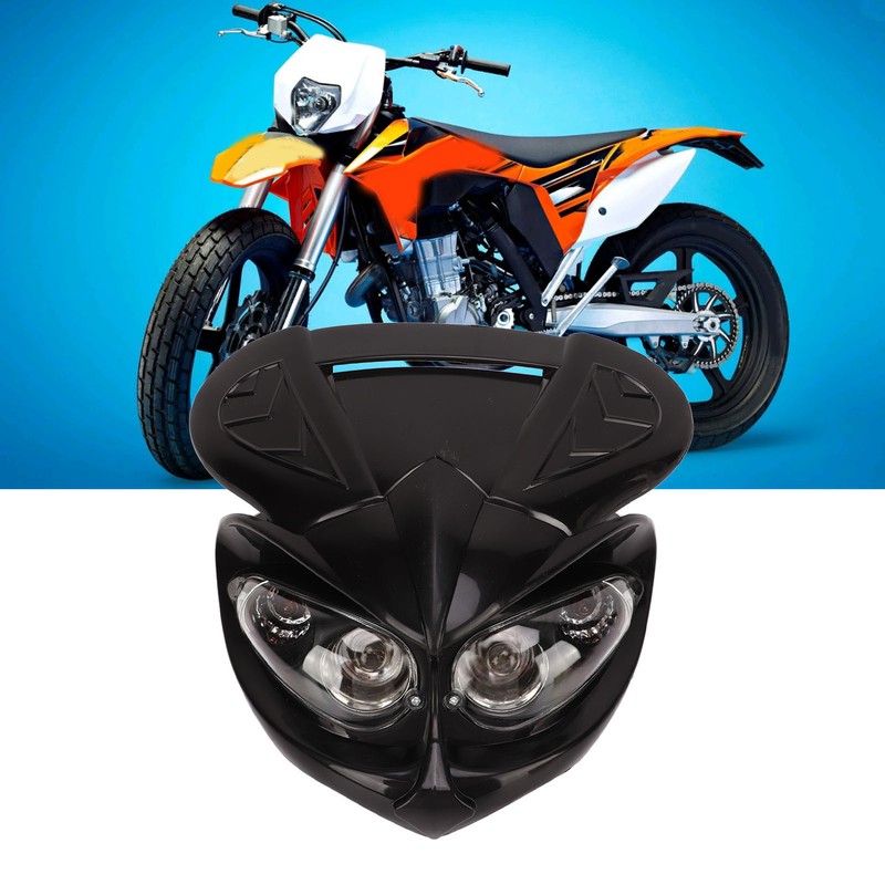Motorcycle Fairing Head Lamp 12V Dual Headlight High Low Beam