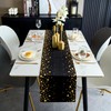 Table Runner Black and Gold 30 x 183 cm Polyester