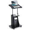 Tangkula Mobile Laptop Podium, Height Adjustable Sit to Stand Desk