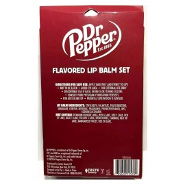 Dr. Pepper Taste Beauty Flavored Lip Balm Set - (4 Lip Balms) ~ SEALED ~