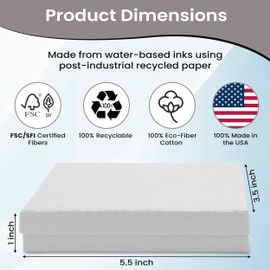 Novel Box 10 Pack White Jewelry Gift Box 5.5x3.5x1in with Cotton Filled | Cardboard Jewelry Box | Gift Boxes with Lids Made in USA | Boxes for Bracelet Necklace Ring Earrings