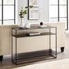 Crosley Furniture Braxton Metal Console Table, Matte Black