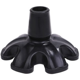 Rubonarie Rubber Cane Rubber Feet Replacement Rubber Feet for Canes Anti-slip Staff Anti-slip Staff Anti-Slip (Black, 6 Legs, 0.9 inches (22 mm)