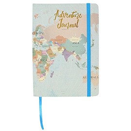 My Travels Adventure Hardback Journal A5 Notebook Map Design