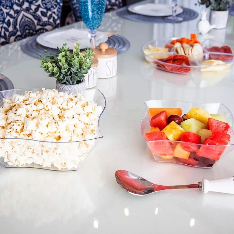 Blue Sky Plastic Wave Bowl - 90 oz | Clear