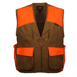 Gamehide Guide Style Large Capacity Front Loading Upland Hunting Vest (Marsh/Orange, Medium)