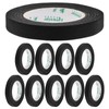 NUOBESTY Black Washi Tape 10 Rolls for Decorative Masking Journaling