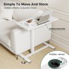 Gibbon Mounts Mobile Standing Desk, Pneumatic Adjustable Rolling Desk(31.5 Inches),