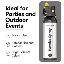 White Smoke Bomb Powder Cannon Gender Reveal Fire Extinguisher Biodegradable| Launches 25ft | 10 Second Spray | Holi Color Decorations for Photoshoots, Festivals, Celebrations | TUR Party Supplies