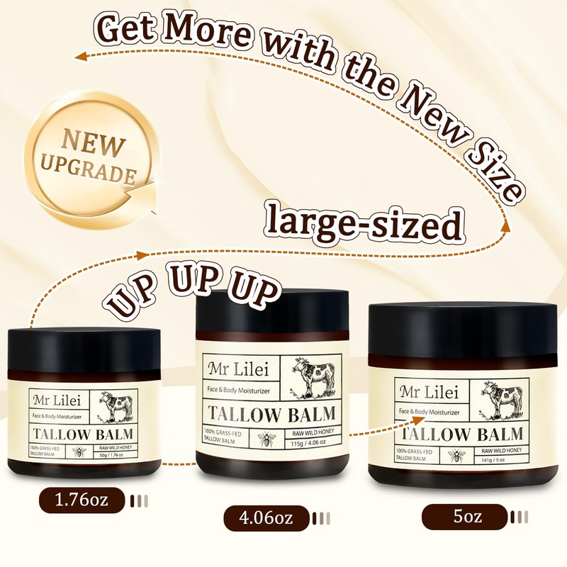Beef Tallow for Skin, Beef Tallow & Honey Balm, Face
