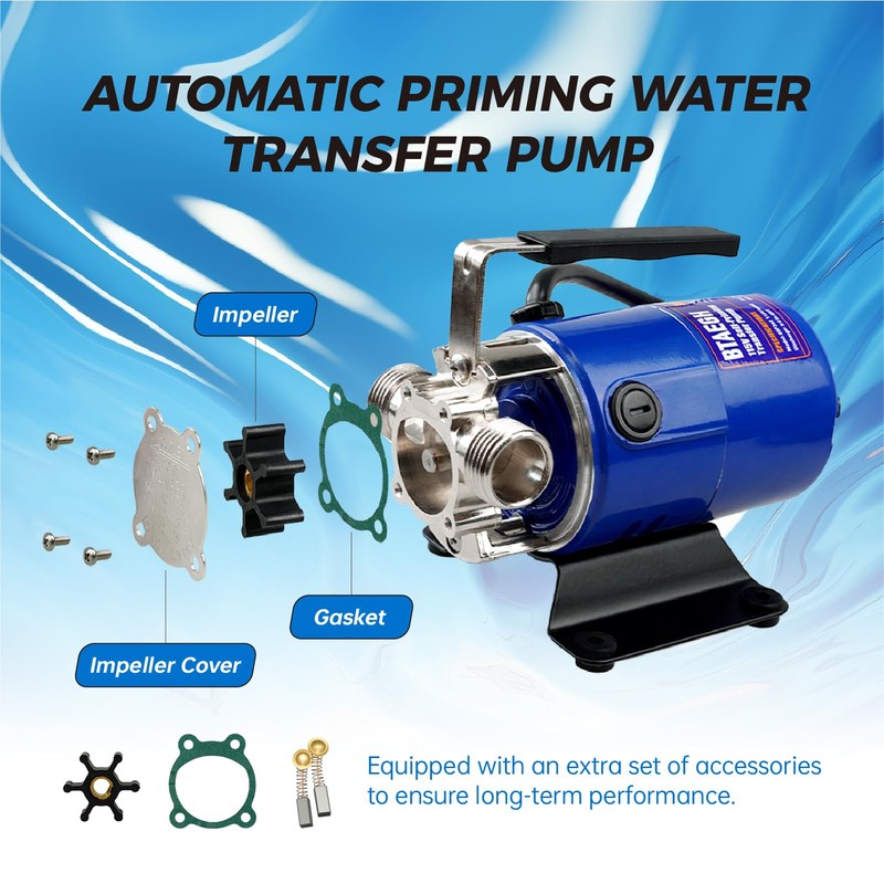BTAEGH Water Transfer Pump 115V 1/10HP 330 GPH Portable Electric
