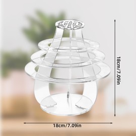 BOXOB Puzzle Flower Vase, Acrylic Transparent Bouquet Building Set Creative Display Stand Holder Pot for Flowers Roses Sunflower Botanical Daffodils Lotus Tulips (Style B)