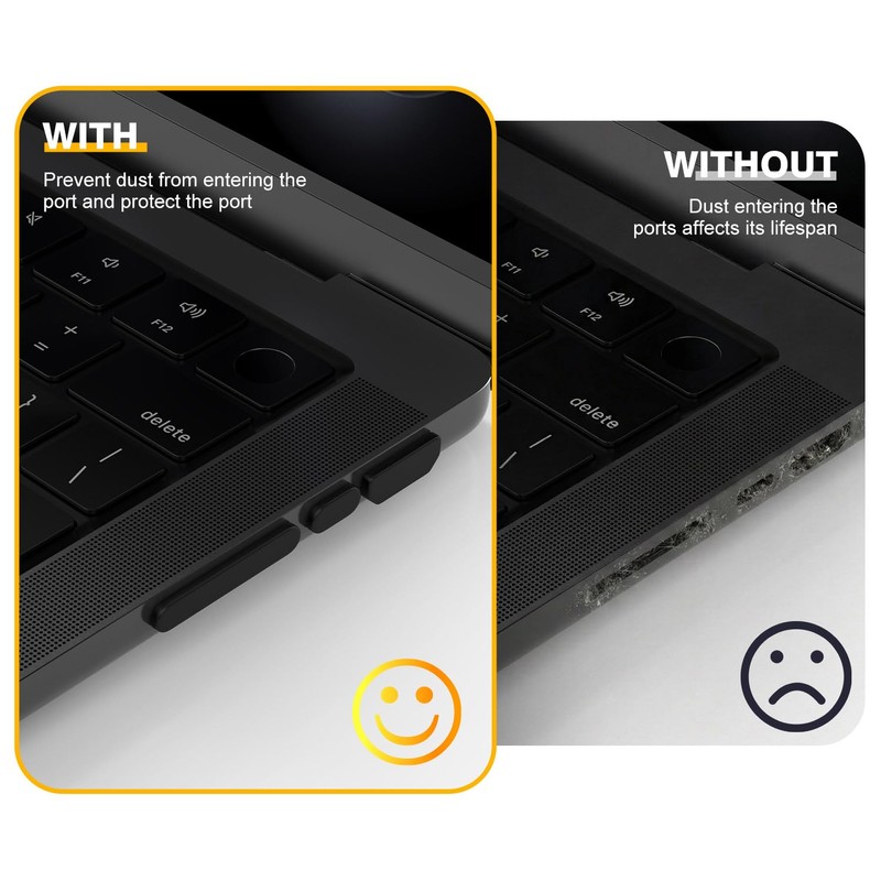 DAMMOMKO MacBook Pro M5 Accessories - 14PCS Dust Plugs for