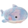 ELAINREN Chubby Rainbow Shark Plush Pillow Soft Colorful Shark Whale