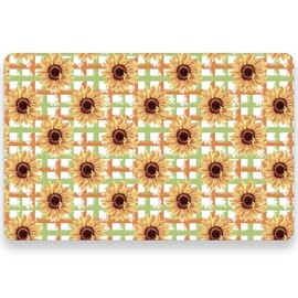 RUSPEPA 50 Pack Paper Place Mats, Sunflower Design Disposable Paper Placemat for Kitchen, Dining, Spring Decoration，Party - 11 x 17 Inches