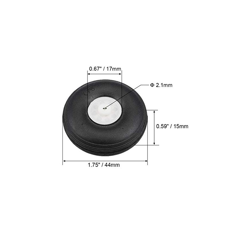 uxcell Tire and Wheel Sets for RC Airplane,PU Sponge Tire