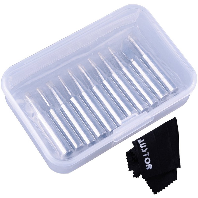 AUSTOR 11 Pieces Soldering Iron Tips Kit 900M-T and 1
