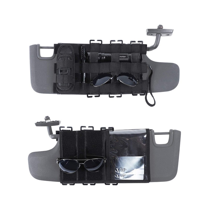 Savadicar Tactical Sun Visor Organizer Front Visor Storage Cover for