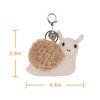 Apricot Lamb Brown Lazy Snail Keychain Soft Cuddly Keychain, Plush