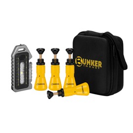 Bunker Indust Automatic Tire Deflator Kit, Auto-Stop Tire Deflator Valve Adjustable 10-30 PSI, Screw-on Air Down Tyre Tool w/Storage Pouch, Rotate Detach, Multifunctional LED Light, for 4x4 4wd Car