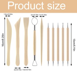 LONZIKP 10 Pieces Modelling Tool Sculpture Clay Carving Tool Kit Professional Tools Sculpting Kit Polymer Clay Tools for DIY Crafts Potters Clay Carving
