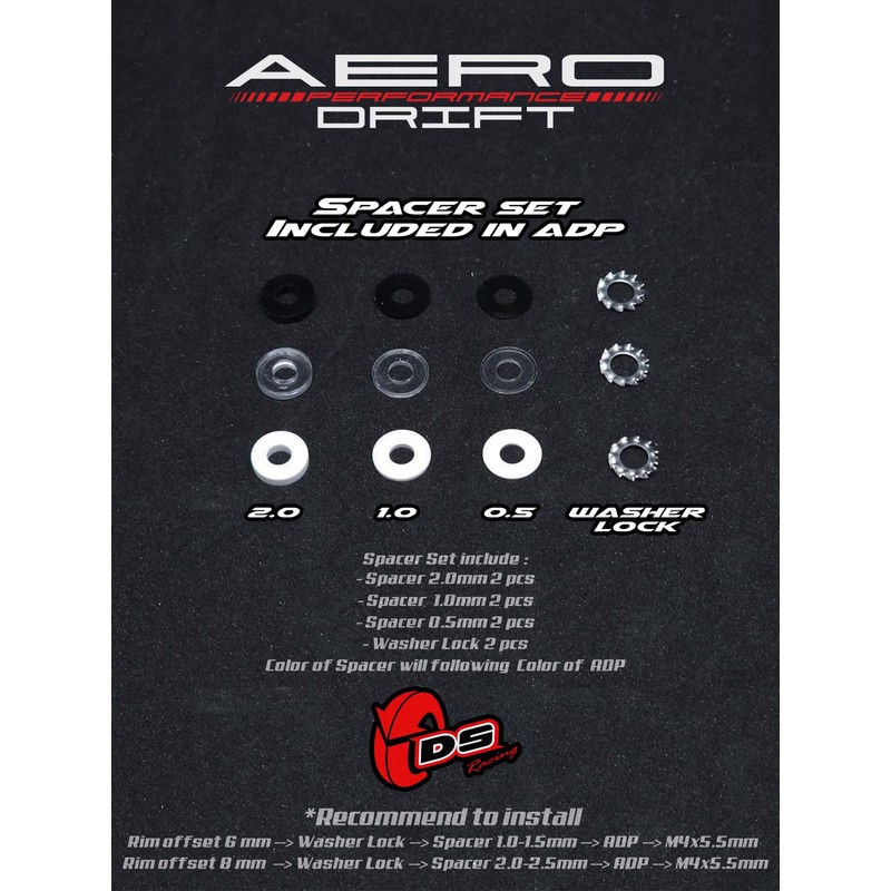 AERO DRIFT PERFORMANCE : Sloped Transparent/White Lip Aero Drift Performance
