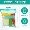 Resurhang 100 Pcs Zipper Microwave Steam Bags Reusable Steam Cooking