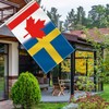 3×5 FT Canada Sweden Combo Flag,Large Canadian Swedish Decor,Double Side