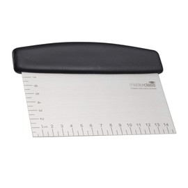 MasterClass Dough Scraper Cutter with Handle and Measuring Scale for Pizza, Bread, Pastry, Stainless Steel, 15 x 7.5 cm