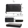 AVIREX AX9102 BEIDE Round Zipper Long Wallet Leather, black (10)