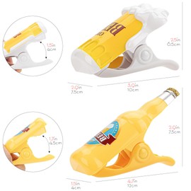 SHIDOW Beer Beach Towel Clip, Chairs Holder, Windproof Beer Mug Bottle Clothespins, Plastic Towel Laundry Clips for Beach Pool Chair Picnic Camping (8 Pcs)