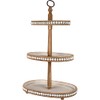 Primitives by Kathy White Oval Decorative 3-Tiered Tray