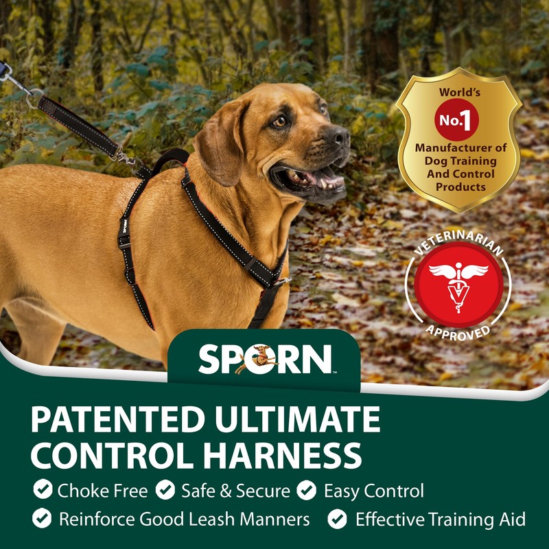 Sporn Ultimate Control Dog Harness Black Medium