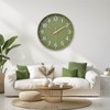HZDHCLH 25 cm Silent Wall Clock without Ticking Sweeping Second