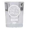 Bellevue Iowa Souvenir Laser Engraved 2 Ounce Square Base Liquor