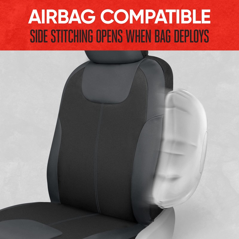 Motor Trend Gray Waterproof Seat Covers for Front Seats –