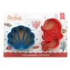 Decora 0255138 Plastic Mermaid and Shell2 Cutters, Plastic