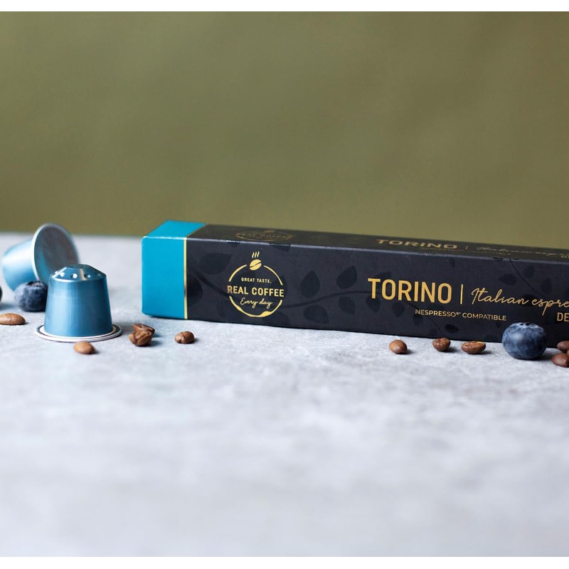 Decaf Italian ‘Torino’ Espresso Compatible with Nespresso | 100 Decaffeinated