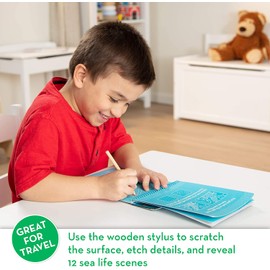 Melissa & Doug Sea Life Color-Reveal Scratch Art Activity Pad
