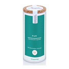 Weidenrinden-Extrakt Pur (Salix Alba), 400 mg täglich (mind. 60 mg Salicin), 290 vegane Premium-Kapseln, handgefertigt in der Wunschkapsel-Manufaktur