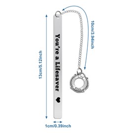 Lifeguard Gift Metal Book Markers Lifesaver Gifts for Women Men Thank You Gift Appreciation Gift for Life Guard Bookmarks Stocking Stuffers for Teens Girls Boys Swimming Lover Gift Guard Teacher Gift