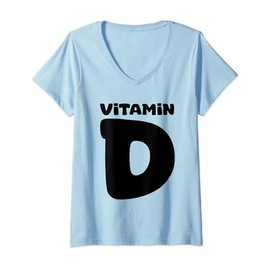 Vitamin Deficiency Real Vitamin Healthy Sun Vitamin V-Neck T-Shirt