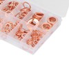 220Pcs Sealing Copper Gasket Flat Round Ring Washer Assortment Kit