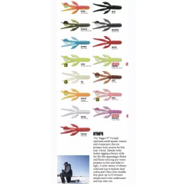 TRIGGER X 2 Packs Trigger X Ice Fishing Plastics 2” Nymph Black