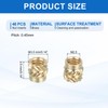 sourcing map 46 Pcs Threaded Inserts, M2.5 Brass Heat Set