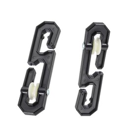 4Pack Clothesline Spreader,Black Plastic Aluminum Clothesline Separator Spreader Pulley for Heavy Loads and Long Clothesline